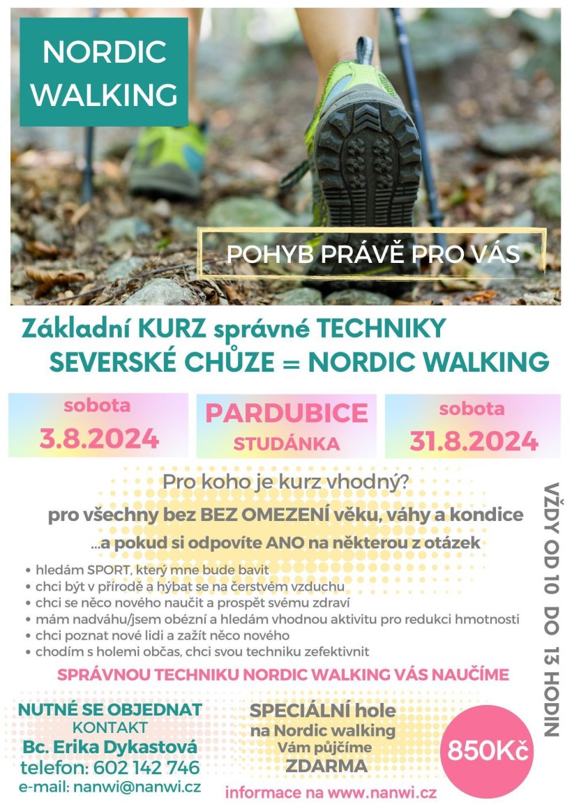 Základní kurz správné techniky severské chůze