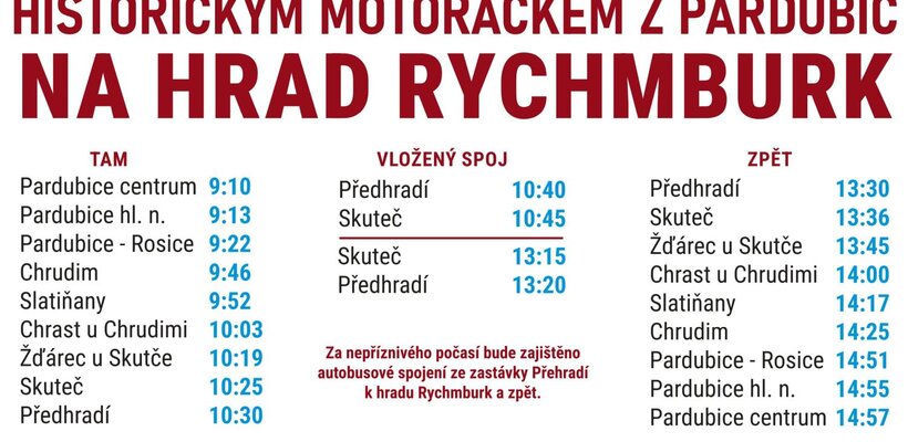 Pardubický spolek historie železniční dopravy vás v sezóně 2026 zve na sobotní výletní jízdy