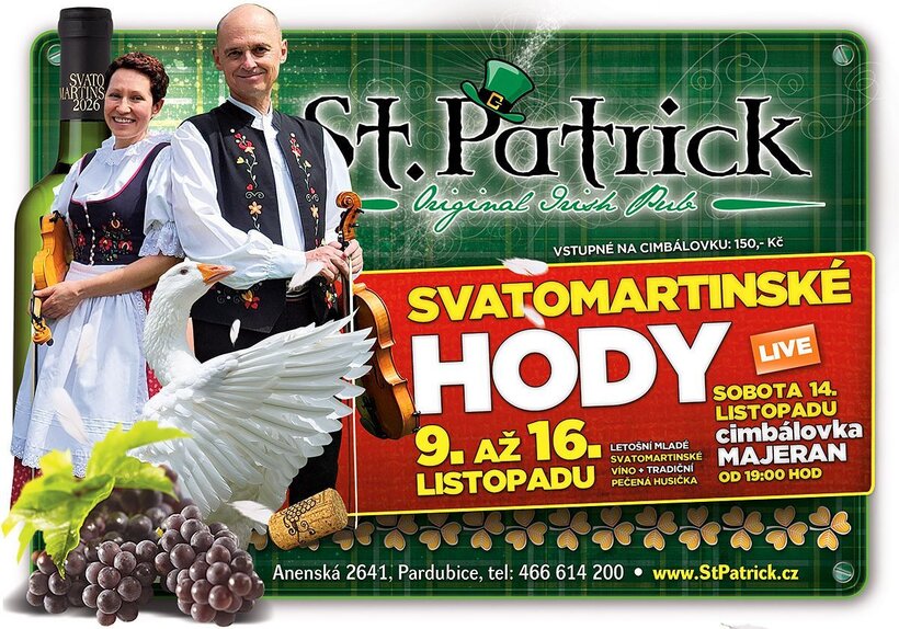 Svatomartinské hody + cimbálová muzika Majeran