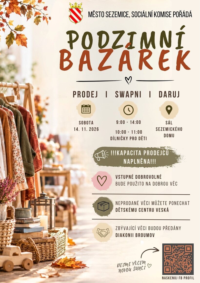Podzimní bazárek: Prodej - Swapni - Daruj