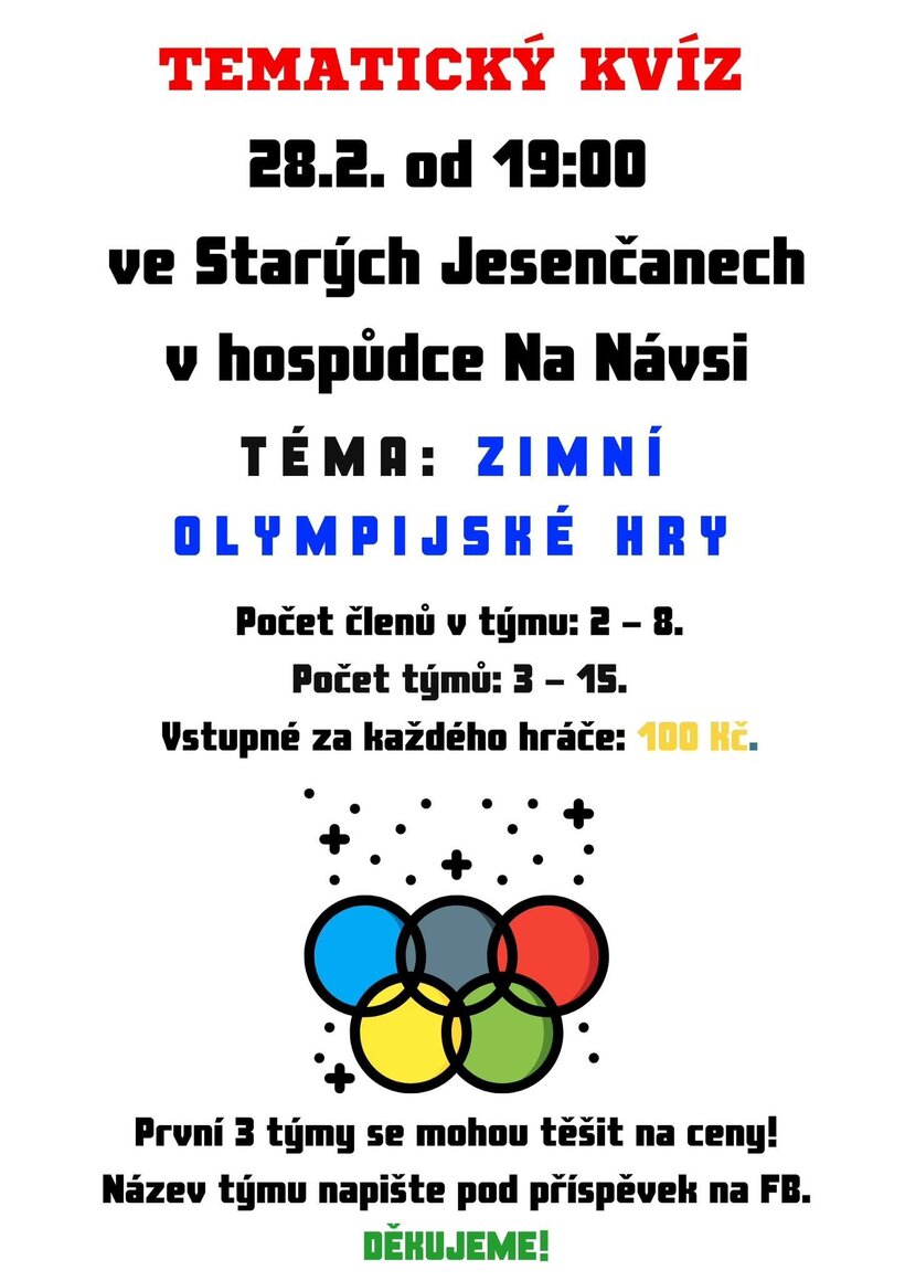 Kvíz na téma - Zimní olympiáda