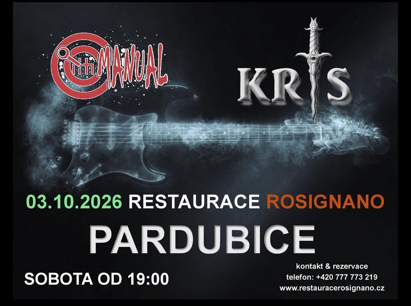 Rockový večer s kapelami Kris a Manual