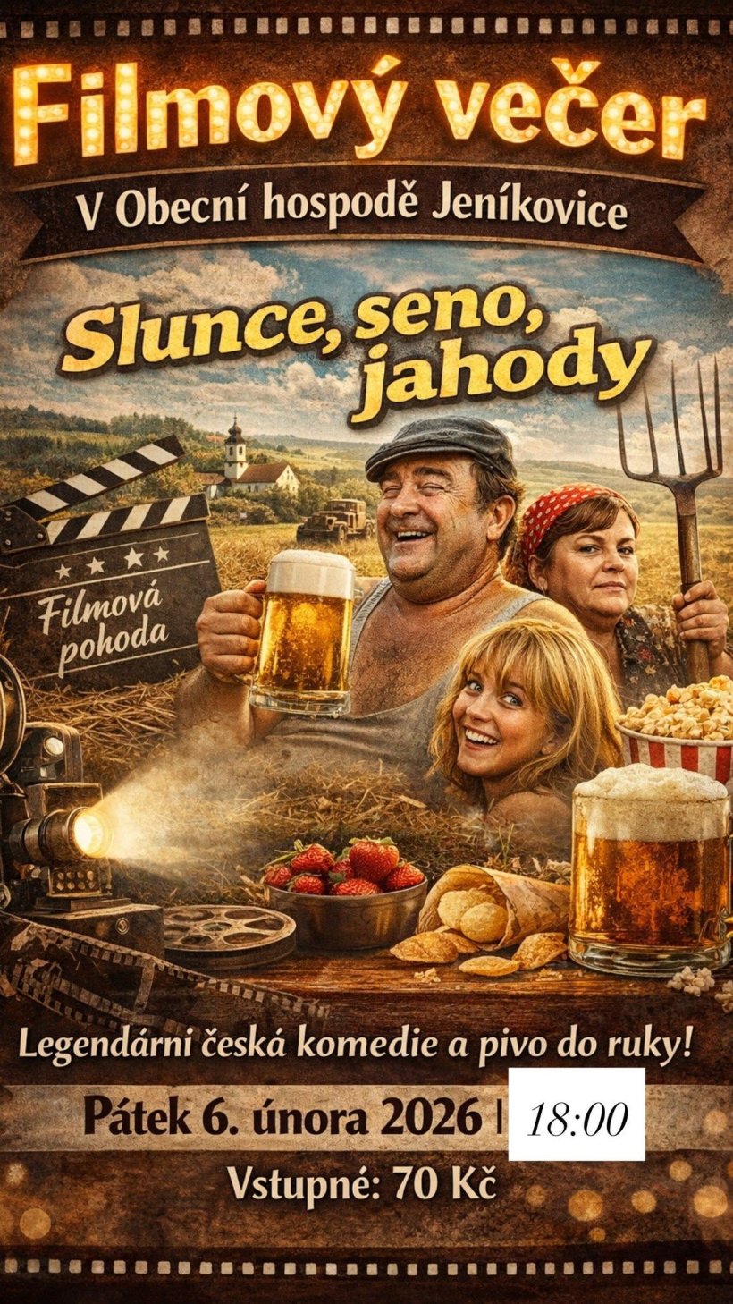 Filmový večer -  Slunce, seno, jahody