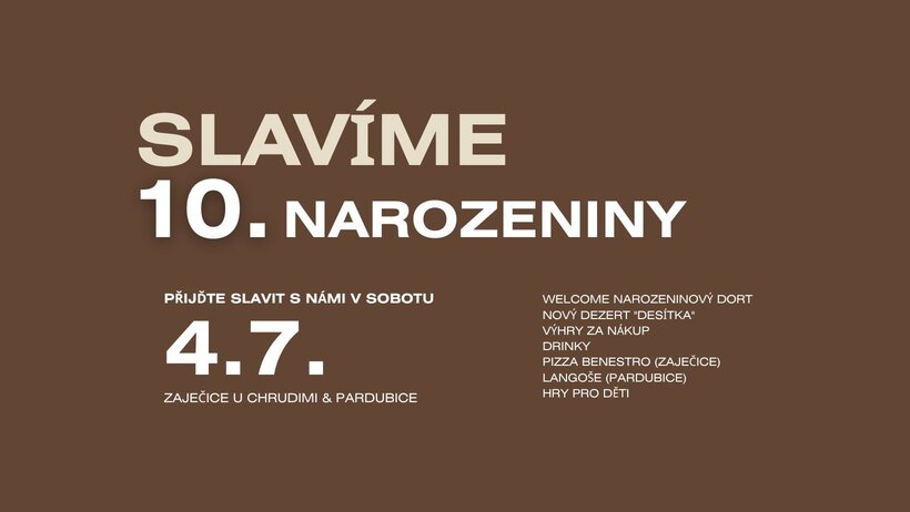 Slavíme 10. narozeniny - Epifany Zaječice & Pardubice