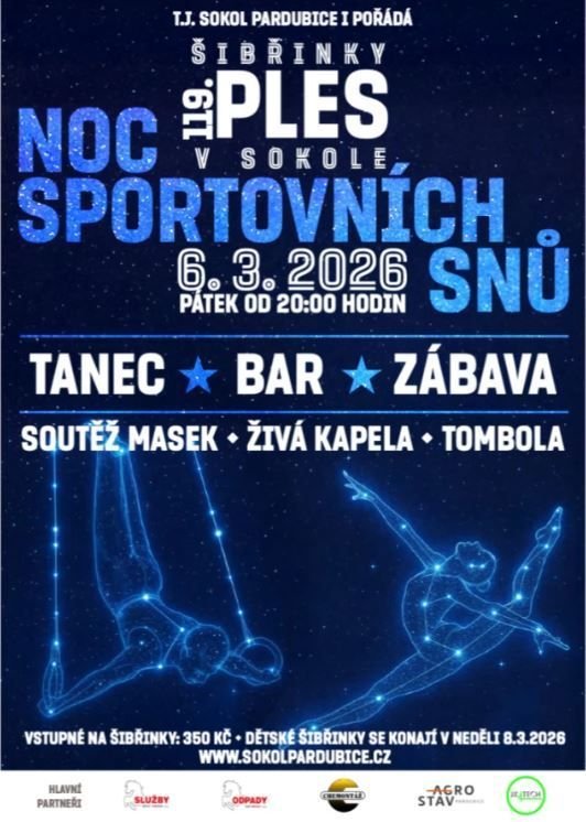Ples - 119. Sokolské šibřinky: Noc sportovních snů