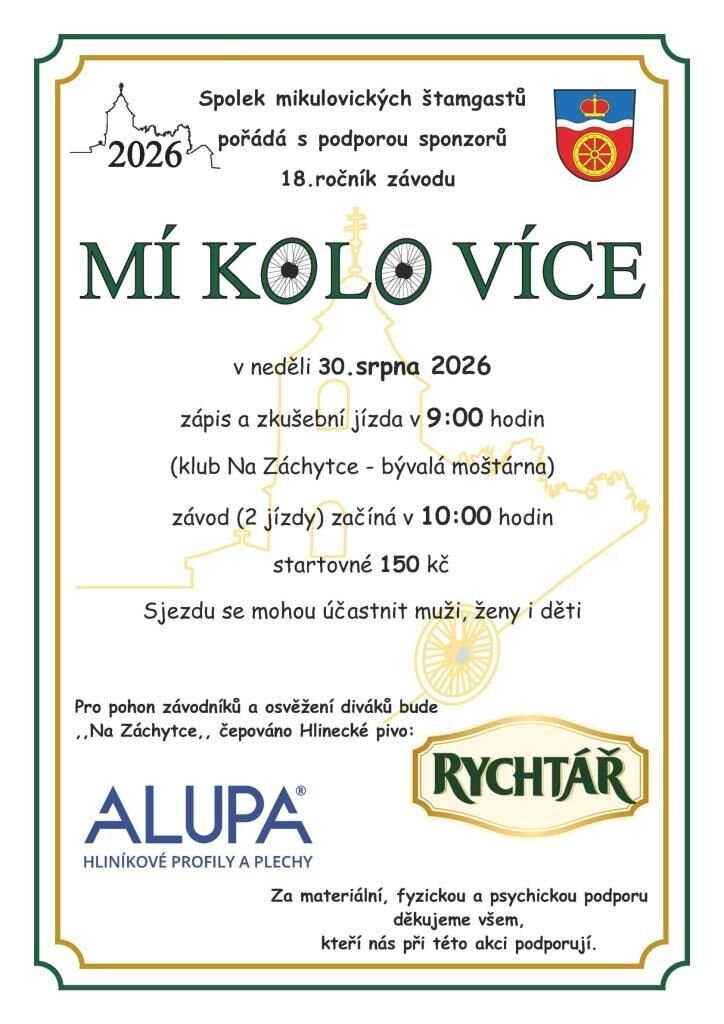Mí kolo více 2026