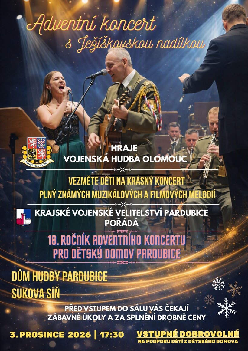 Vojenská hudba Olomouc: Adventní koncert s Ježíškovskou nadílkou