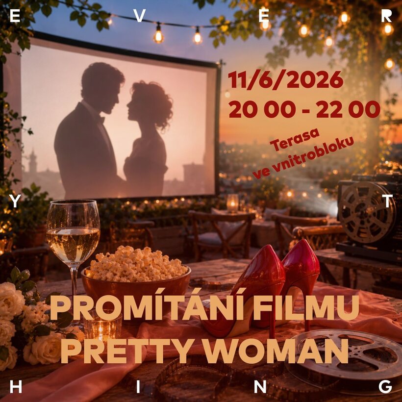 Promítání filmu Pretty Woman na terase v Everything