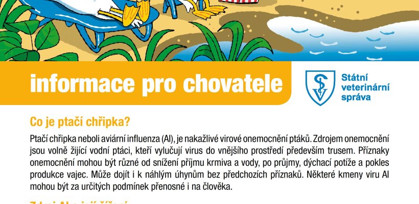 POZOR NA PTAČÍ CHŘIPKU!