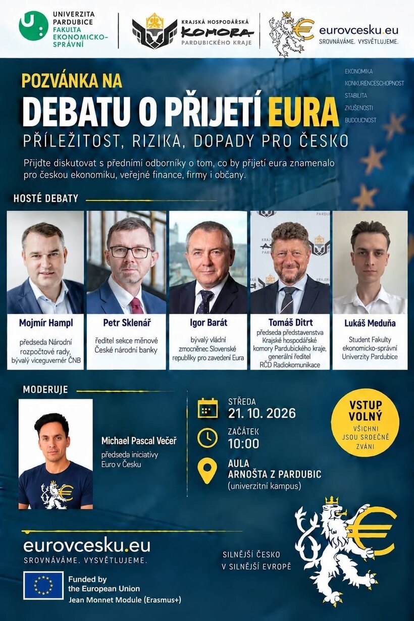 Debata o přijetí eura: příležitost, rizika a možné dopady pro Česko