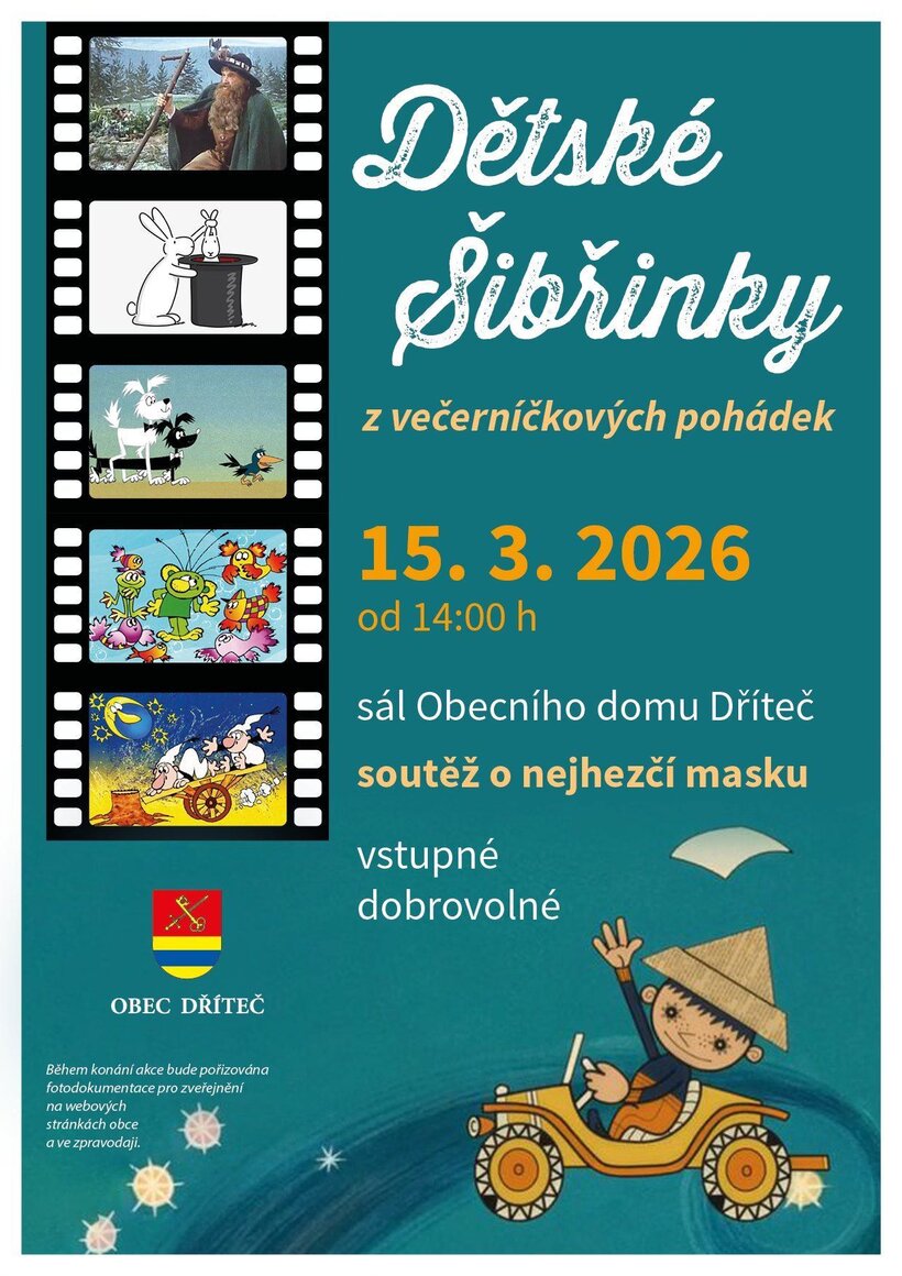 Dětské Šibřinky z večerníčkových pohádek