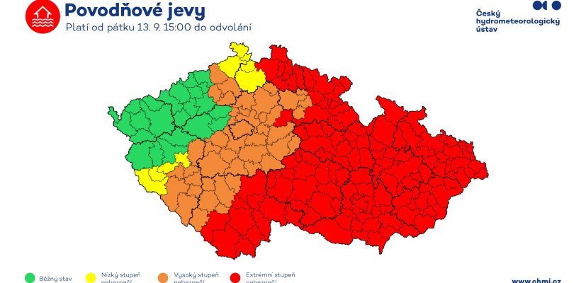 Město Pardubice vyzývá k opatrnosti kvůli hrozícím povodním