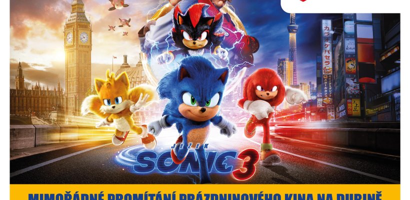 MIMOŘÁDNÉ PROMÍTÁNÍ PRÁZDNINOVÉHO KINA NA DUBINĚ - JEŽEK SONIC 3 - 21. 8. 2025