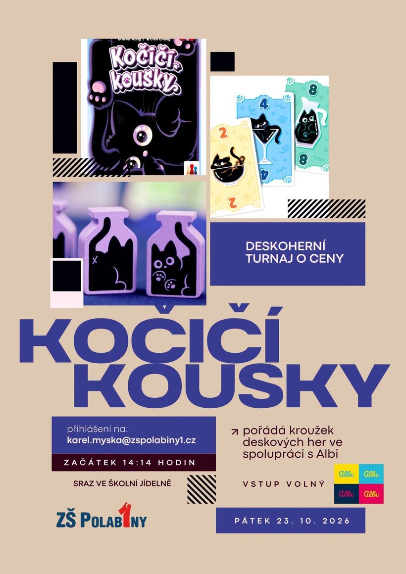 Kočičí kousky - turnaj v deskové hře od Albi