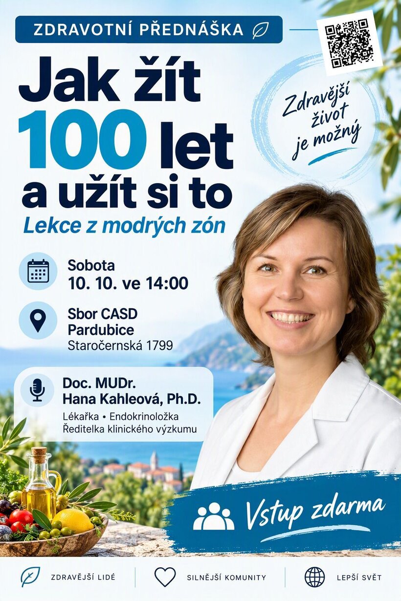 Zdravotní přednáška: Jak žít 100 let a užít si to - lekce z modrých zón