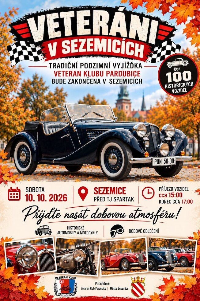 Veteráni v Sezemicích - tradiční podzimní vyjížďka