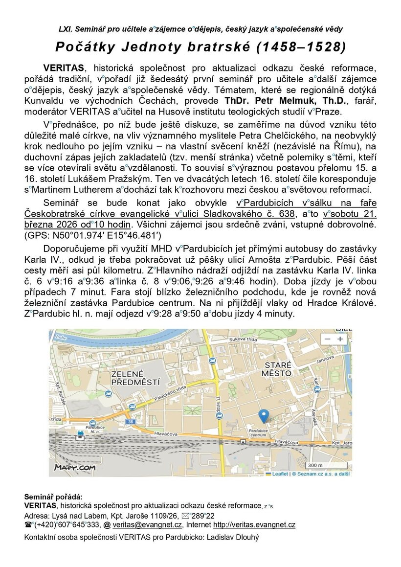 Veritas: Počátky Jednoty bratrské